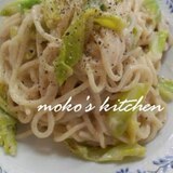 キャベツとツナのクリームパスタ♪